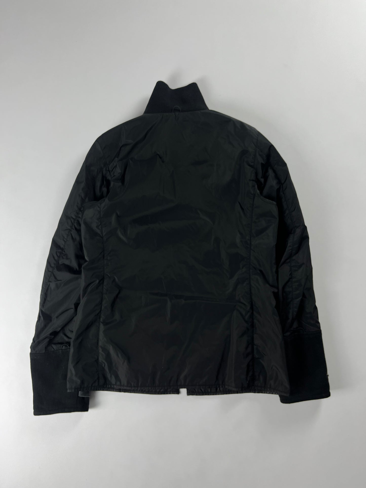 Prada Zip Front Nylon Buttoned Cuff Jacket 2000s - XS
