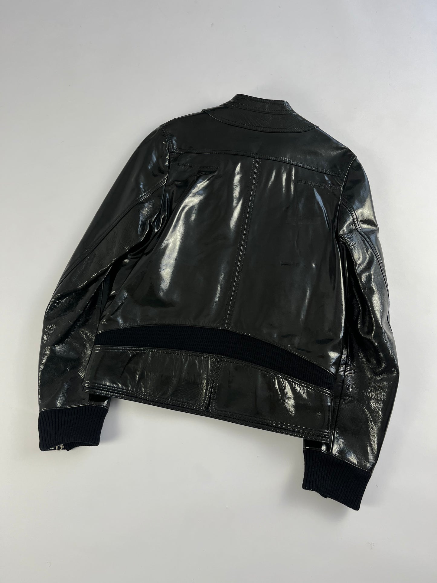 Dior Homme Napoleon Military Bright Dark Leather Jacket FW 2008 - M
