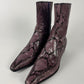 Prada Purple Python Leather Boots FW 2000 - 40 IT/40,5 EU