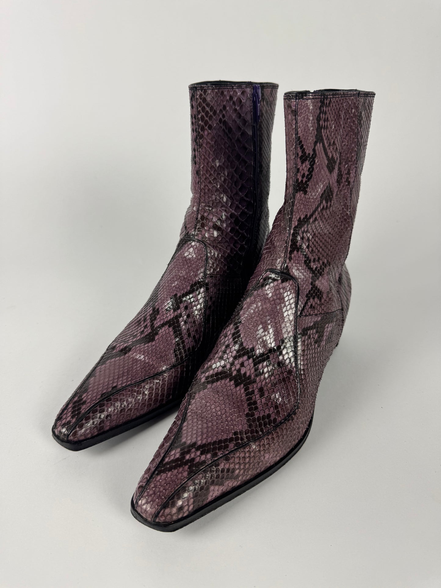 Prada Purple Python Leather Boots FW 2000 - 40 IT/40,5 EU