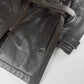 Louis Vuitton Dark Brown Fur Lining Heavy Sheepskin Leather Belted Coat 2000s - M