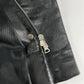 Prada Black Leather Padded Shoulder Coat FW 1999 - S