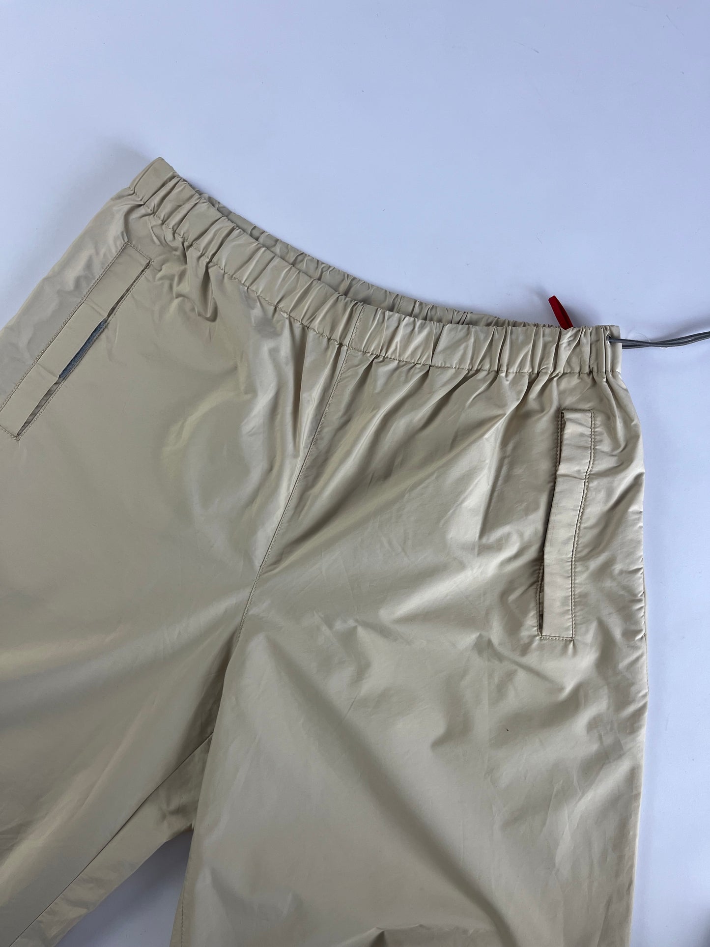 Prada Linea Rossa Cream Nylon Track Pants SS 2000 - S