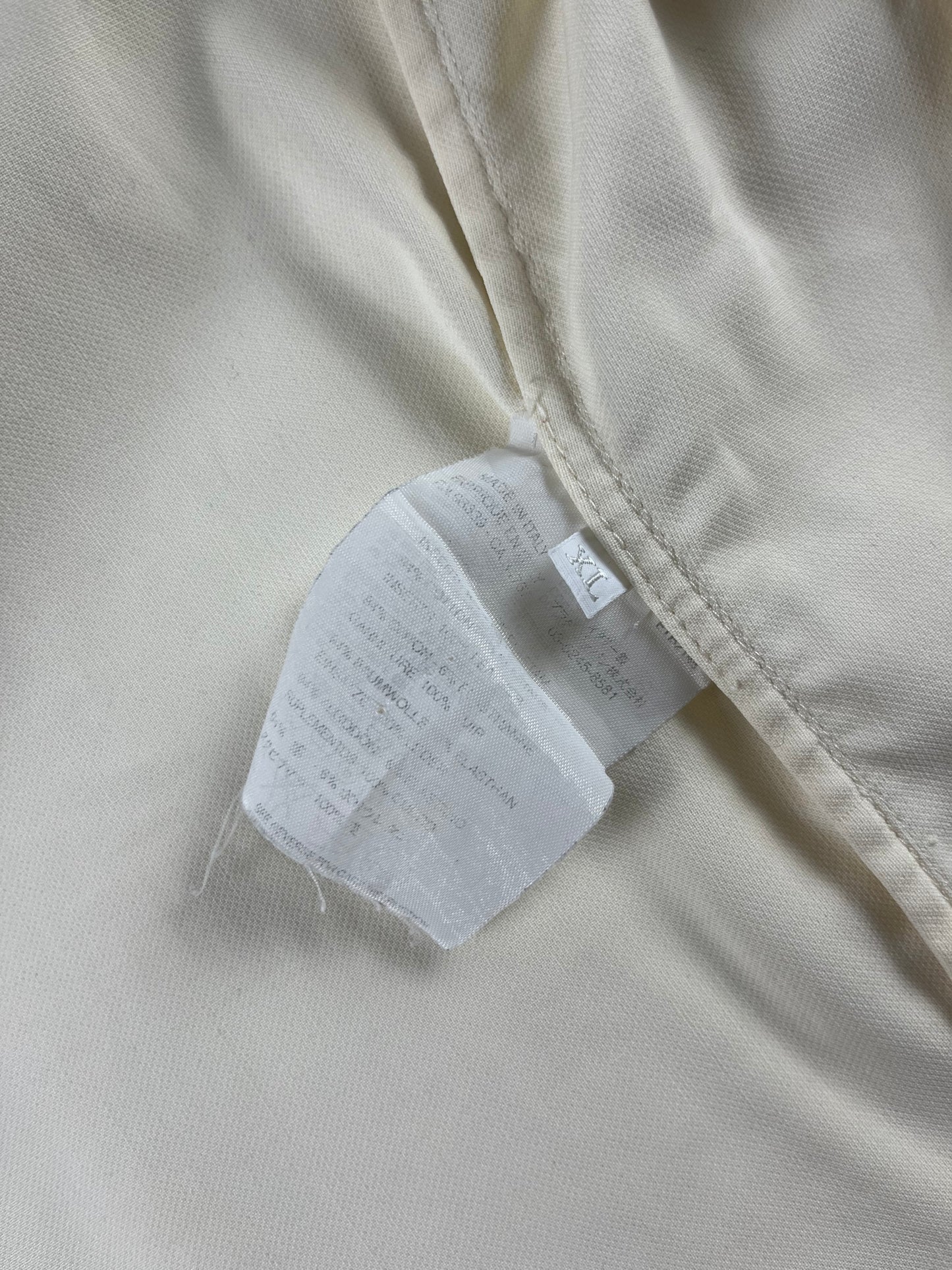 Prada Leather Patched Cream Harrington Jacket 2000s - L