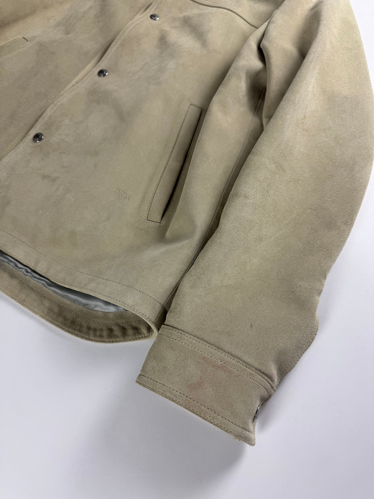 Dior Beige Suede Leather Overshirt Jacket SS 2020 - L