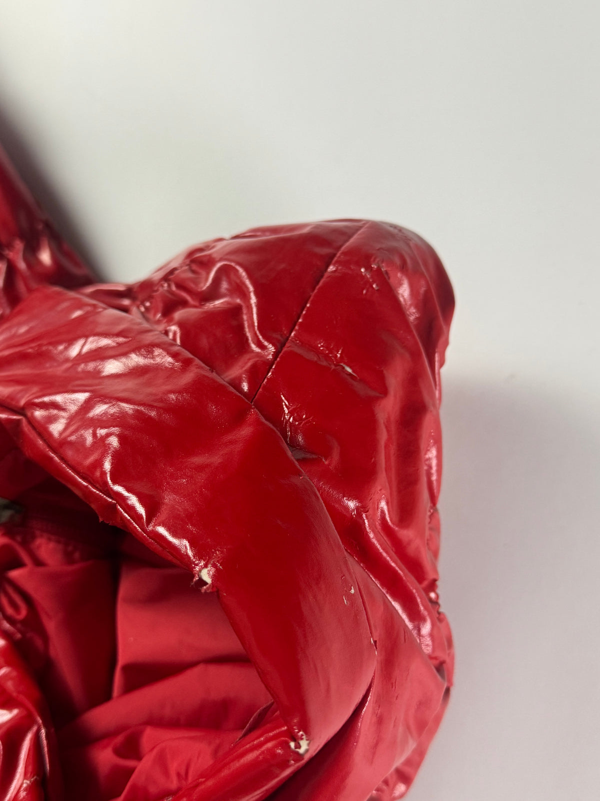 Prada Red Rush Textured Leather Effect Jacket SS 2007 - S