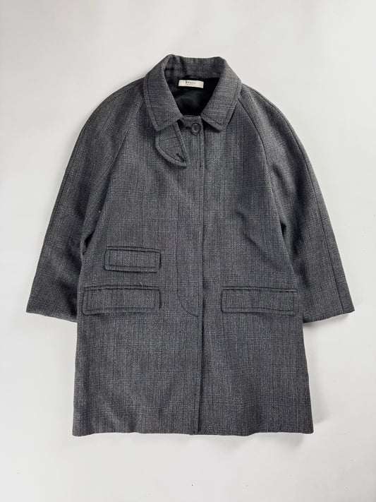 Prada Virgin Wool Grey Stripped  Coat FW 2003 - S