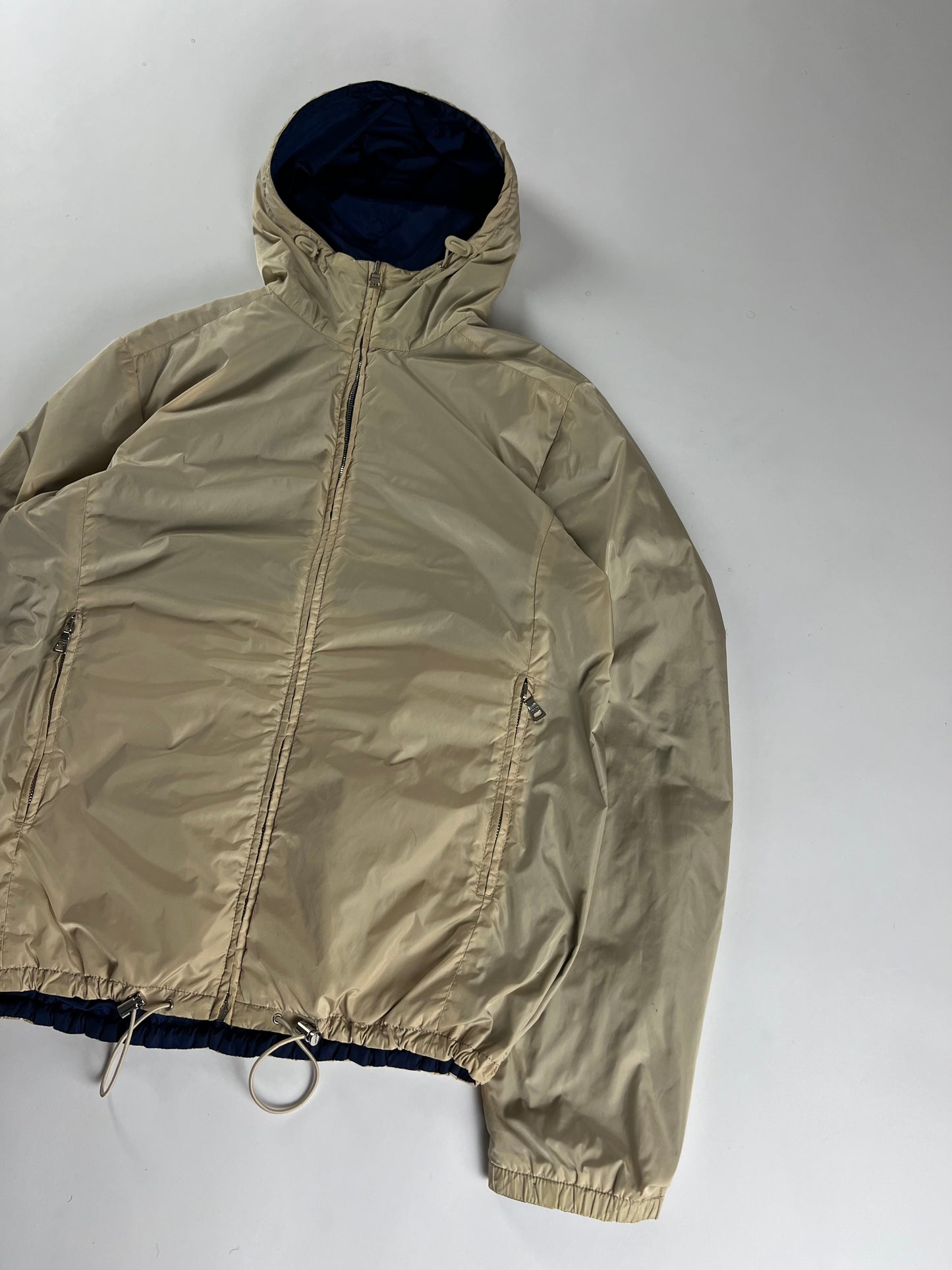 Prada Linea Rossa Lighting Blue Ivory Reversible Jacket - L