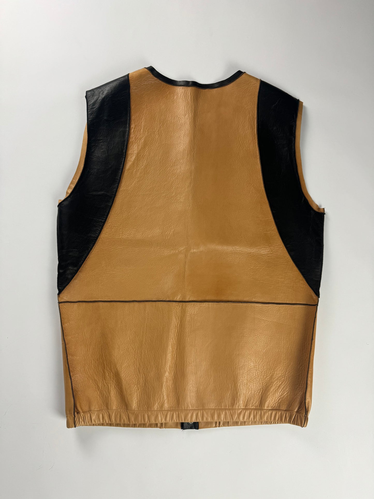 Fendi Sample Roma Racer Leather Layer Gilet SS 2013 - M
