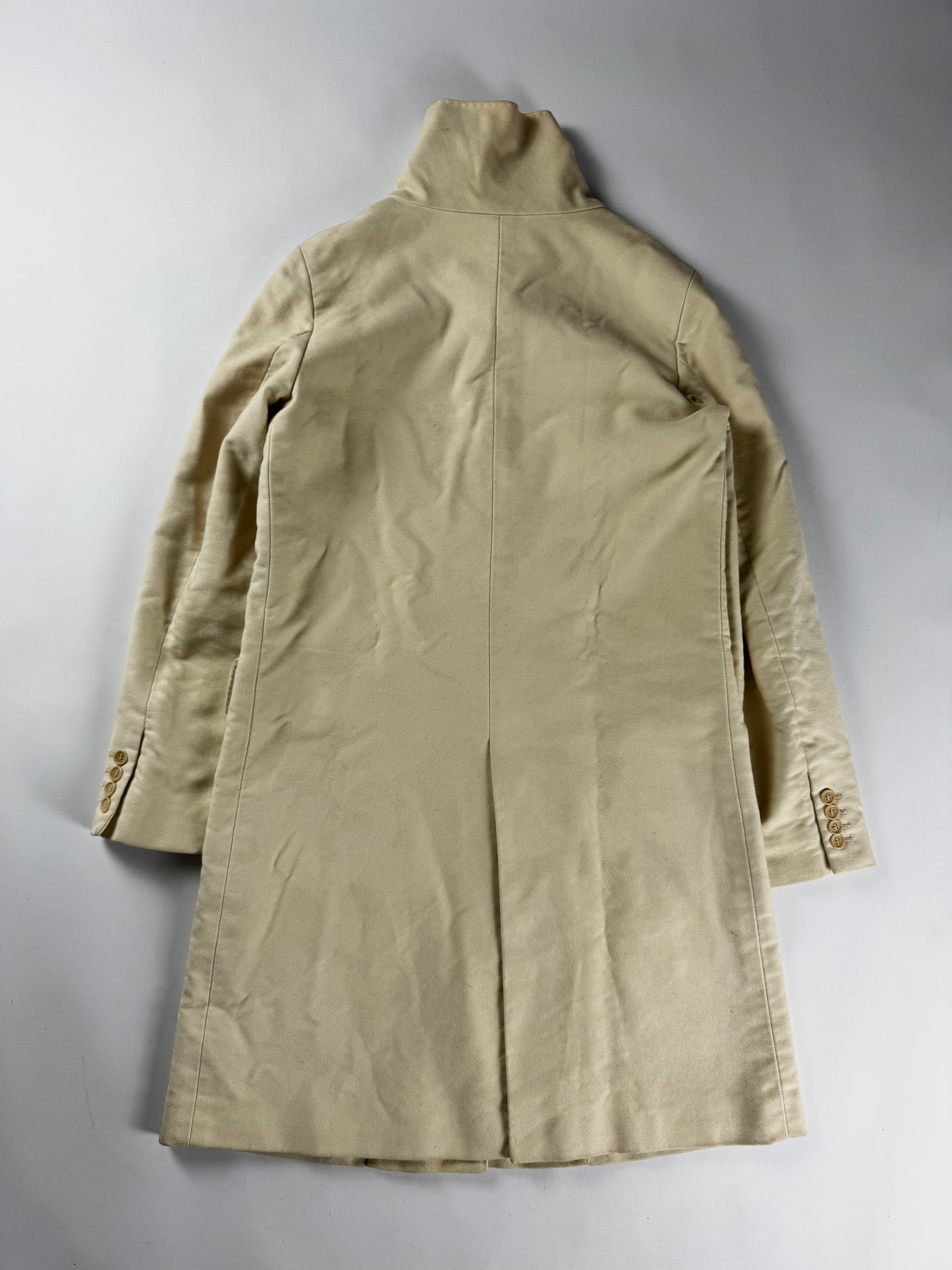 Helmut Lang Funnel Hidden Buttoned Collar Coat 2000s - XS