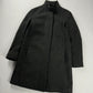 Prada Smoke Charcoal Wool Funnel Neck Coat FW 1998 - S
