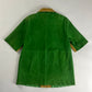 Prada Two Tones Suede Leather Short Sleeve Bowling Shirt Jacket SS 2013 - M
