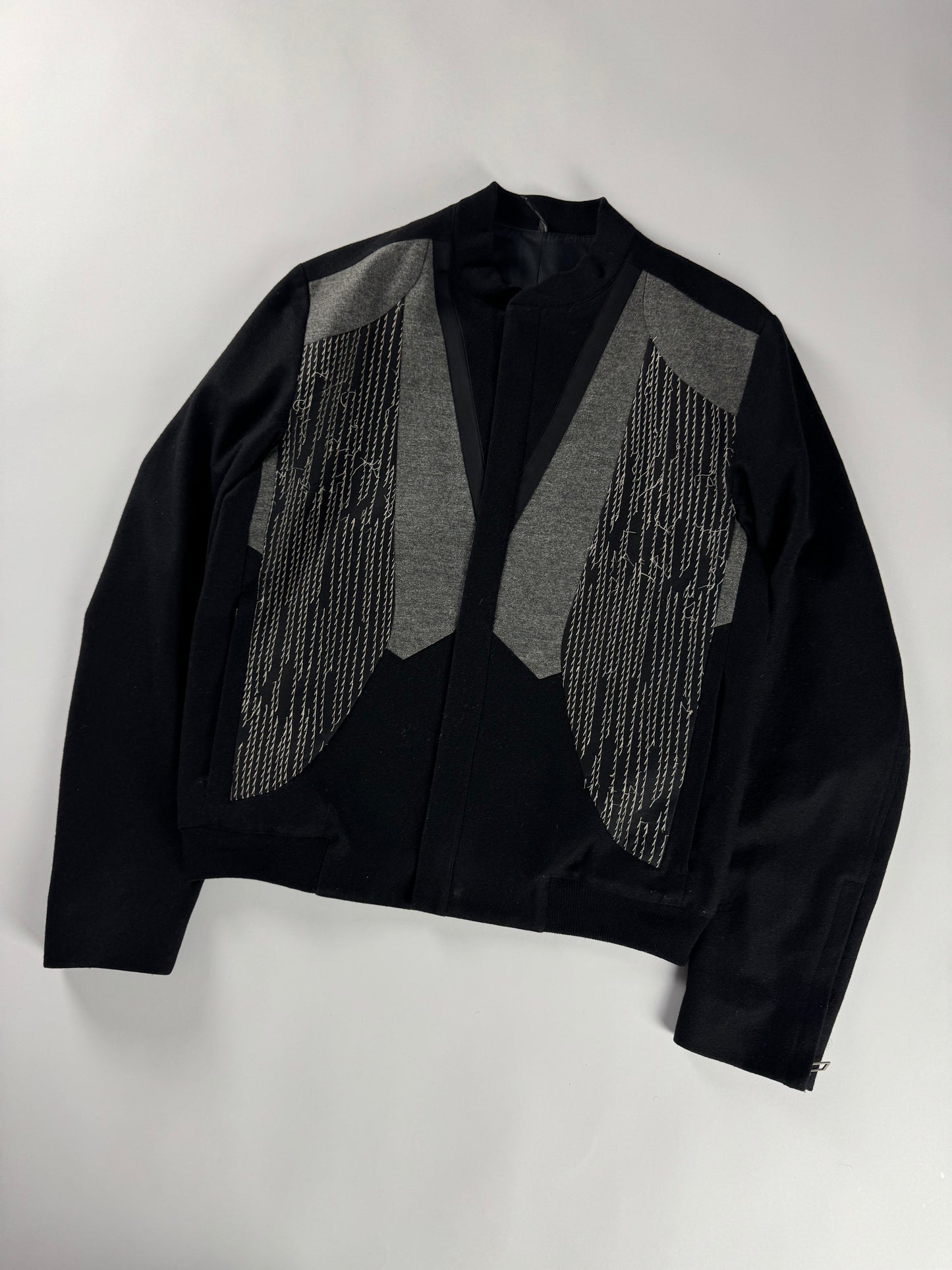 Dior Homme Embroidered Stitched Wool Jacket FW 2011 - M