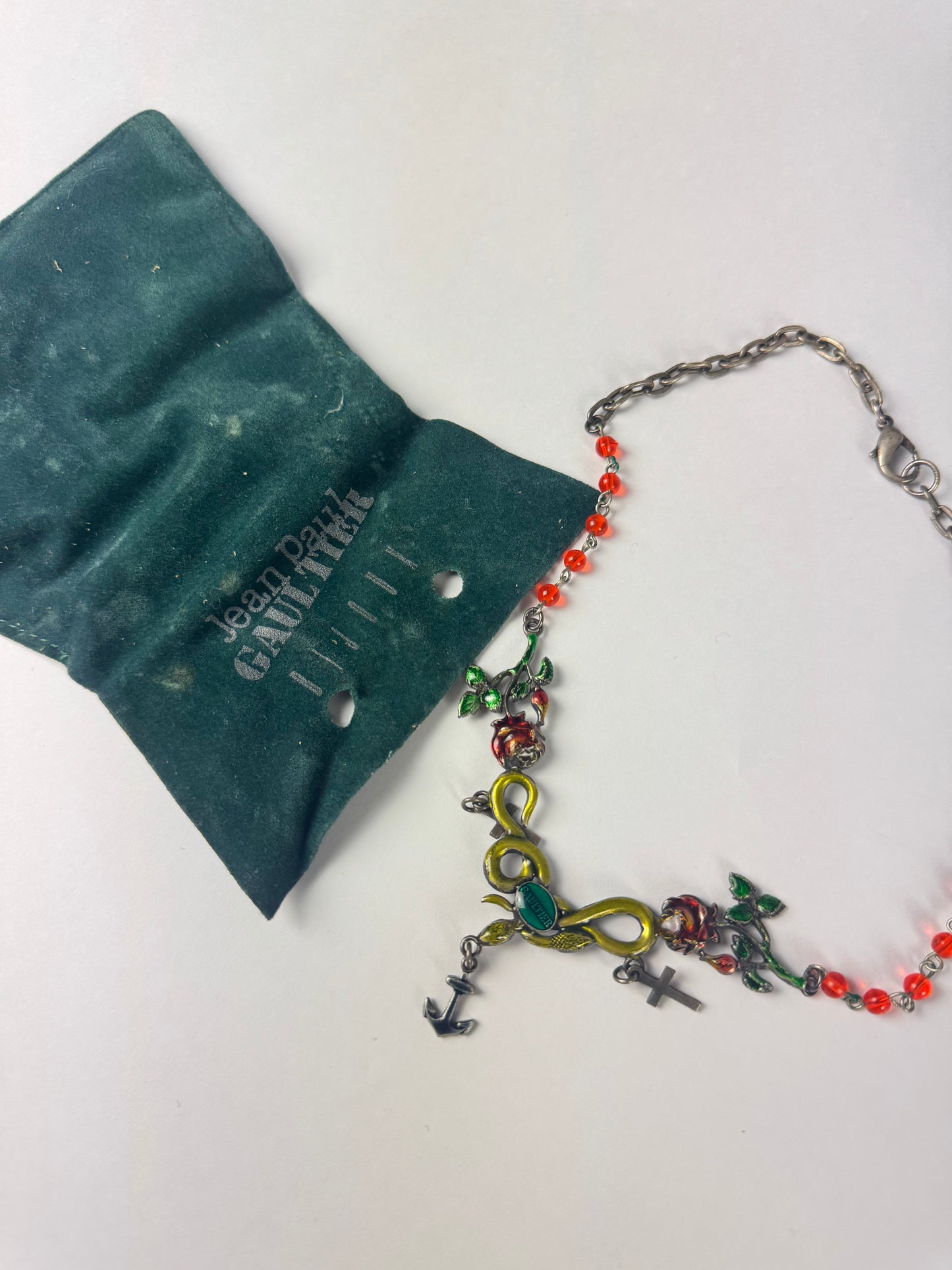 Jean Paul Gaultier Marine Muse Mermaid Cowl Pearl Necklace 1990s - OS