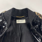 Saint Laurent Velours De Givre Leopard Sleeve Bright Teddy Bomber Jacket FW 2019 - XS