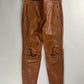 Chloé Brown Premium Cow Leather Moto Pants FW 2016 - S