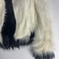 Saint Laurent Monochrome Cream Black Faux Fur Cropped Jacket FW 2021 - XS