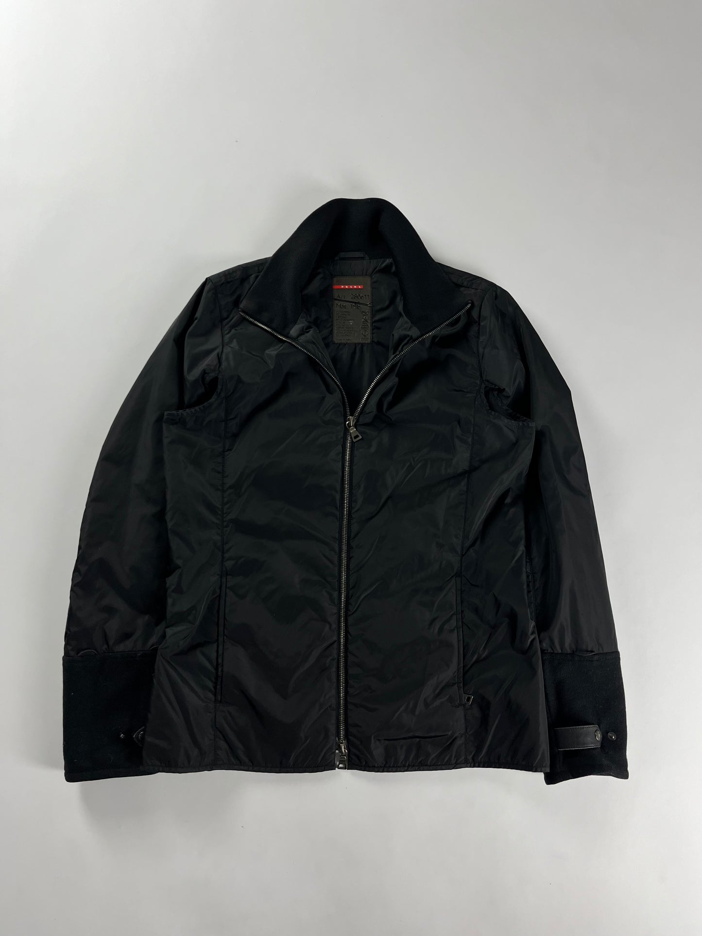 Prada Zip Front Nylon Cuff Jacket 2000s - XS