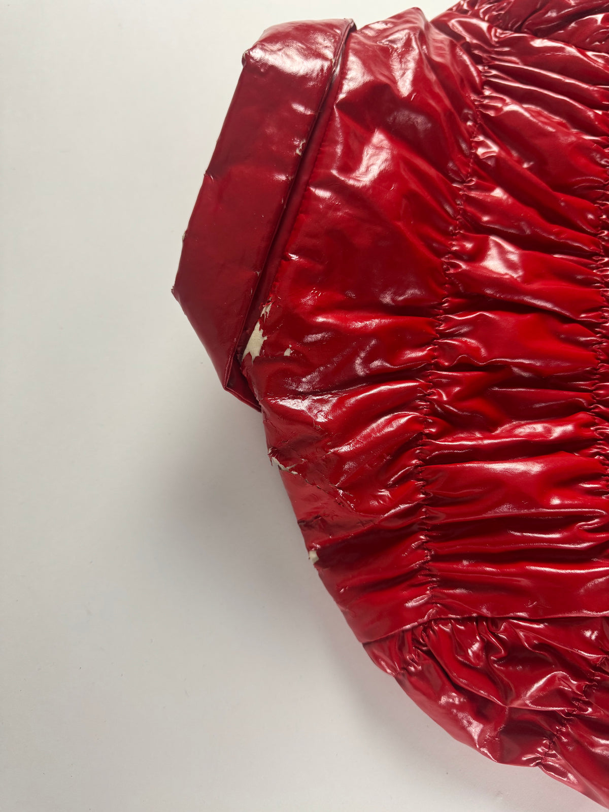 Prada Red Rush Textured Leather Effect Jacket SS 2007 - S