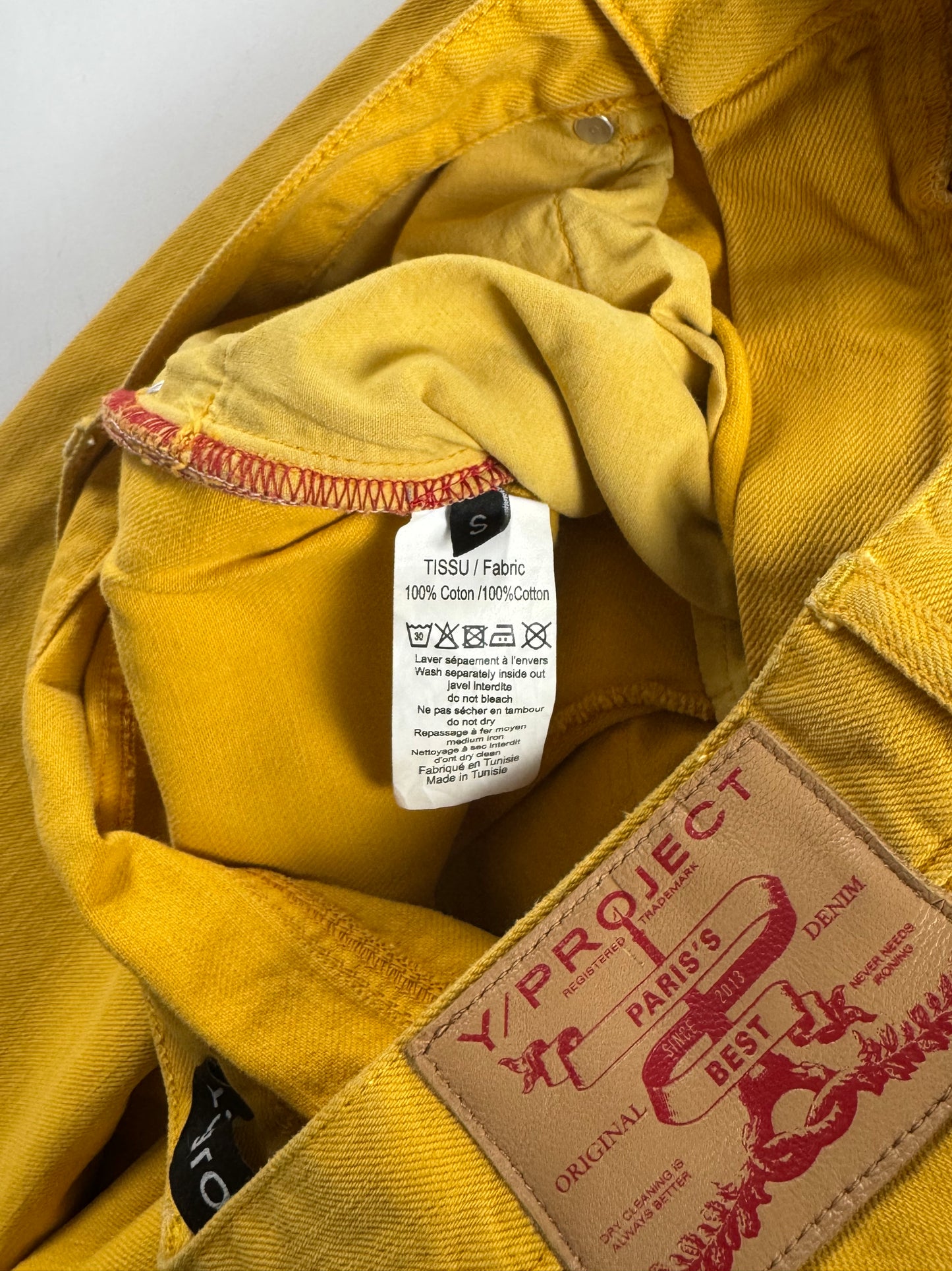 Y/Project Sample Fly Layered Yellow Pants SS 2019 - S