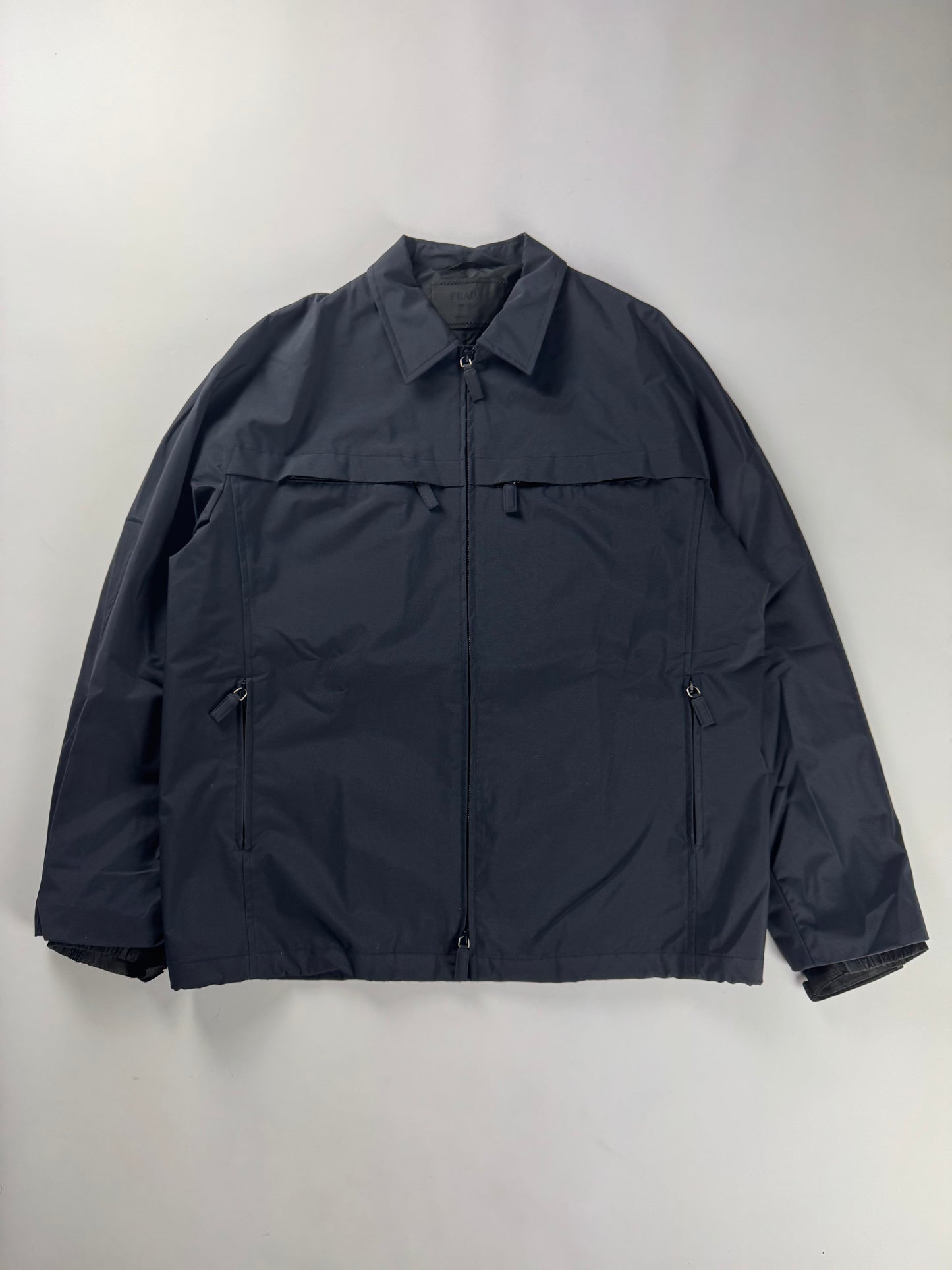 Prada Navy Nylon Double Zip Technical Jacket SS 1998 - L