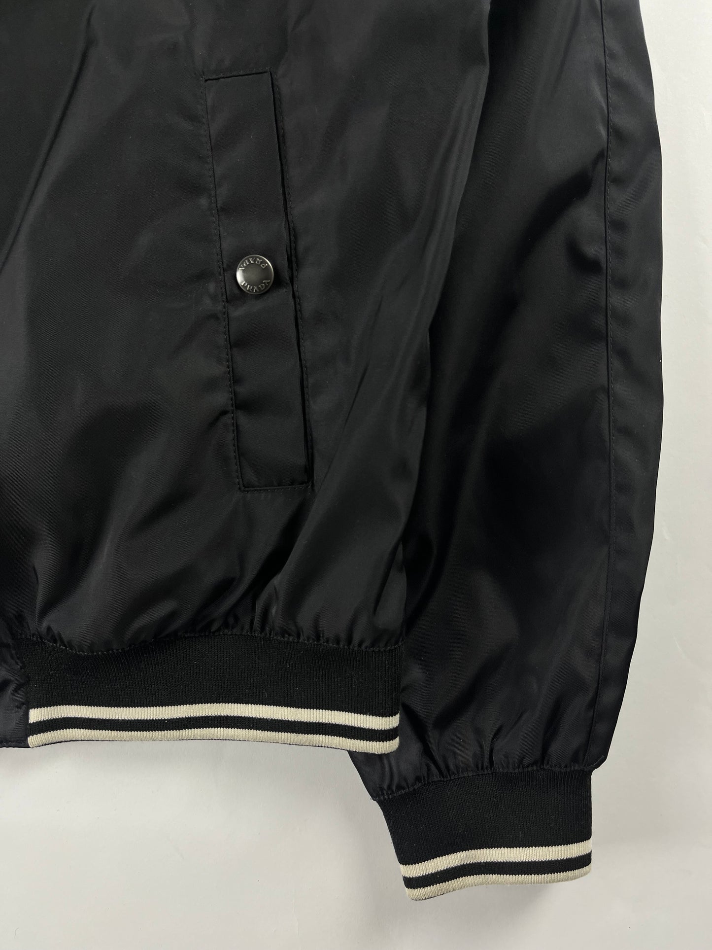 Prada Triangle Logo Nylon Bomber Jacket FW 2018 - L