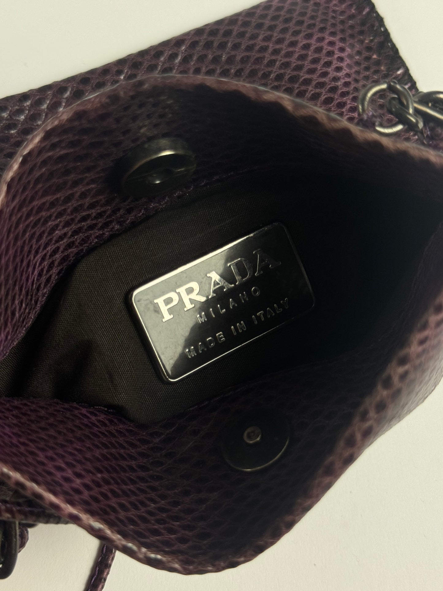 Prada Snakeskin Leather Small Pouch Pocket Bag 2000s - OS