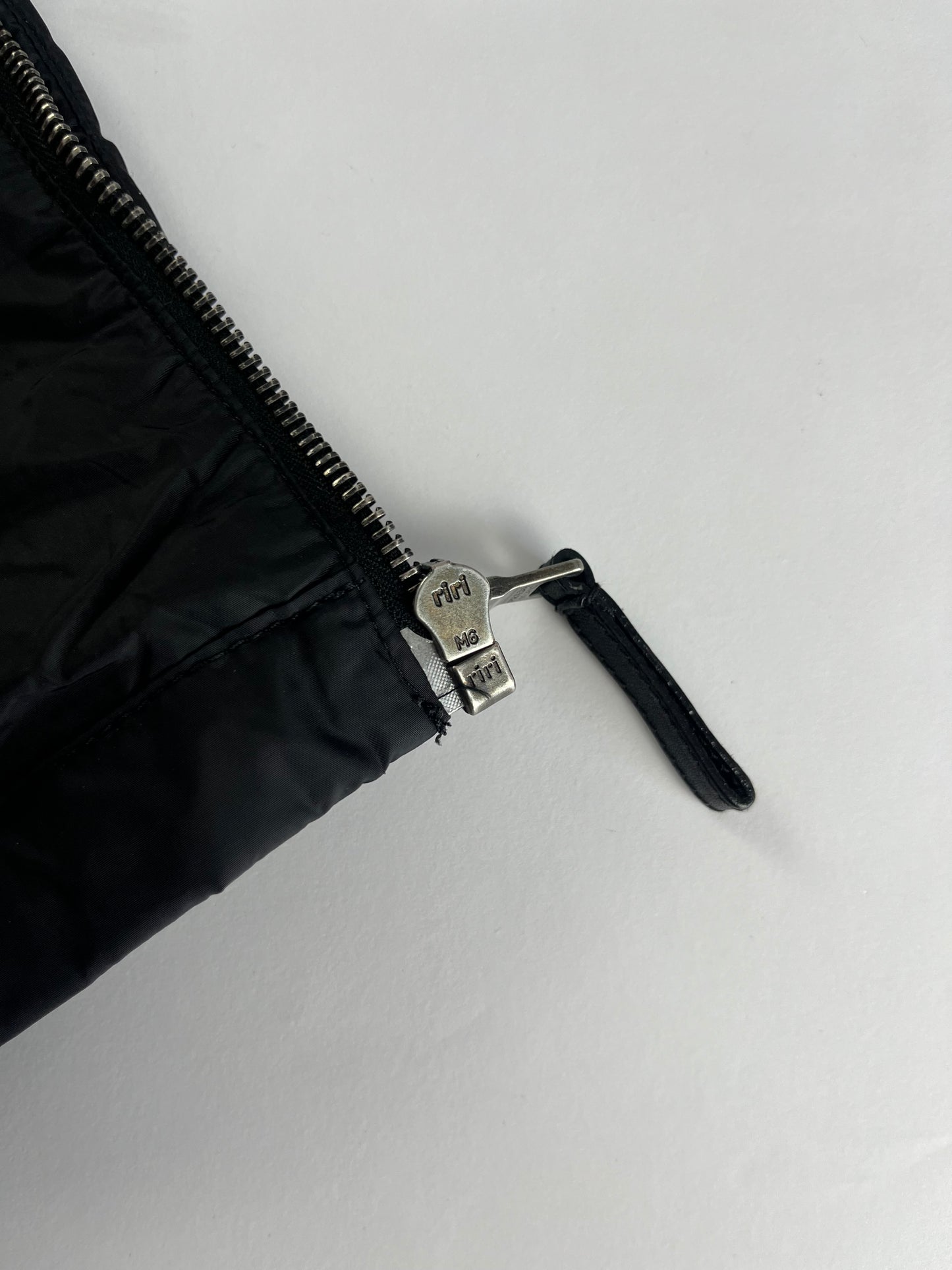 Prada Nylon Hybrid Wool Sleeve Zipper Jacket - S