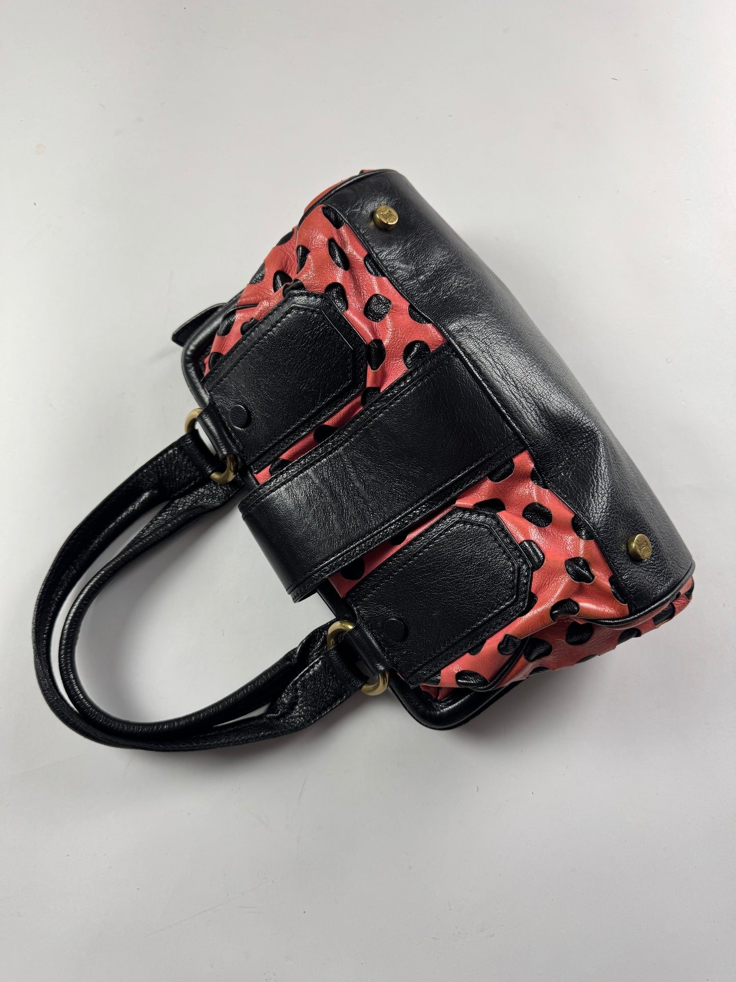 Celine Sample Gold Buckle Pink Leather Black Bag FW 2004 - OS