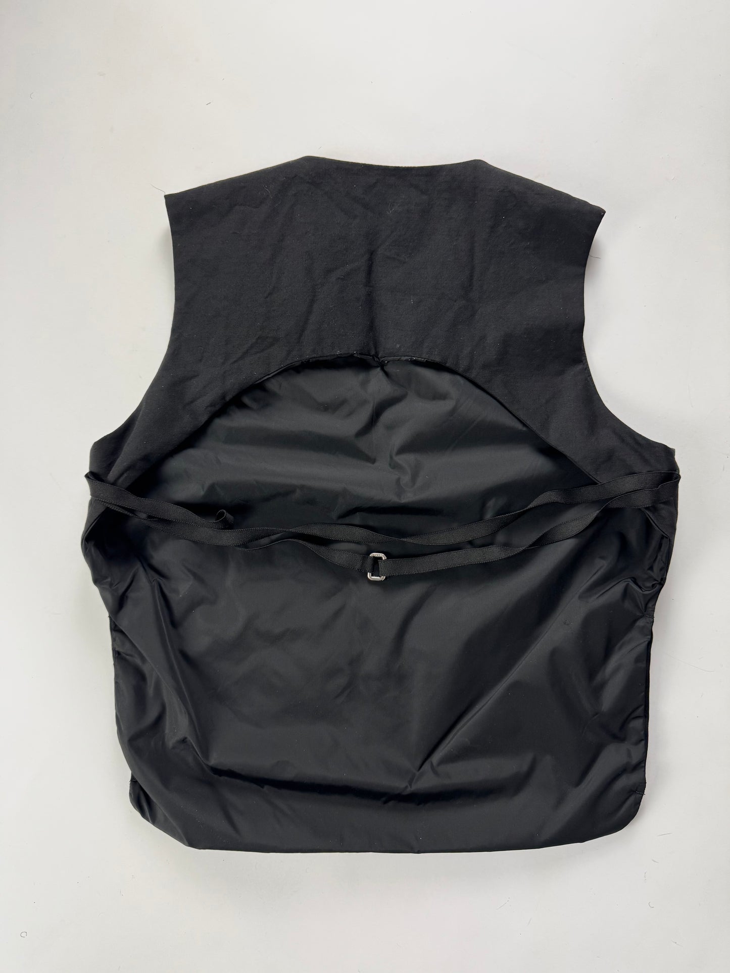 Prada Black Minimalist Belted Open Back Harness FW 1999 - M