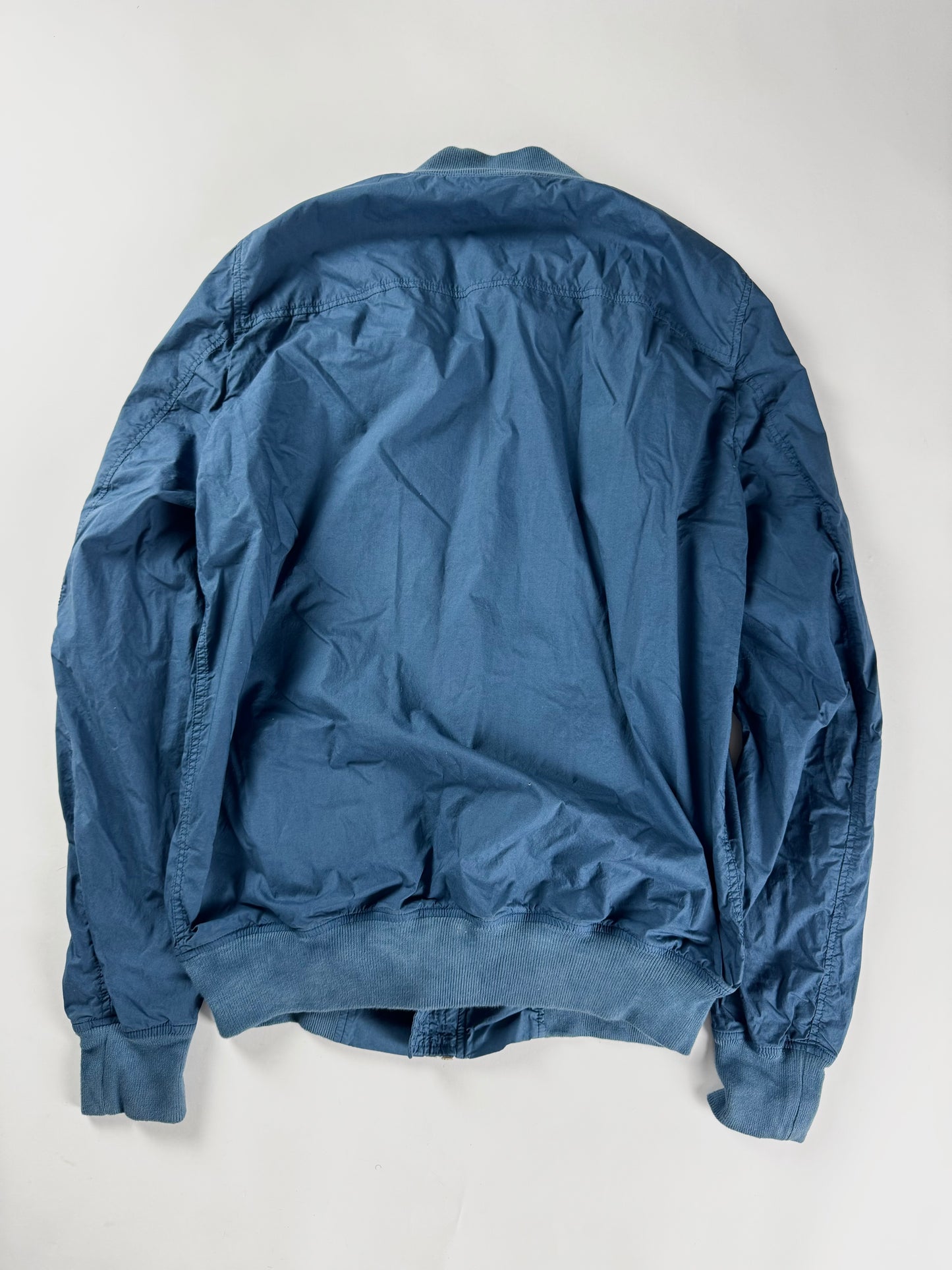 Rick Owens Sample Blue Aviator Bomber Jacket - L
