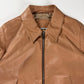 Prada Milano Soft Leather Pink Stripped Knit Rib Bomber Jacket 2010s - XS