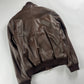 Givenchy Brown Leather Removable Collar Bomber Jacket FW 2006 - L