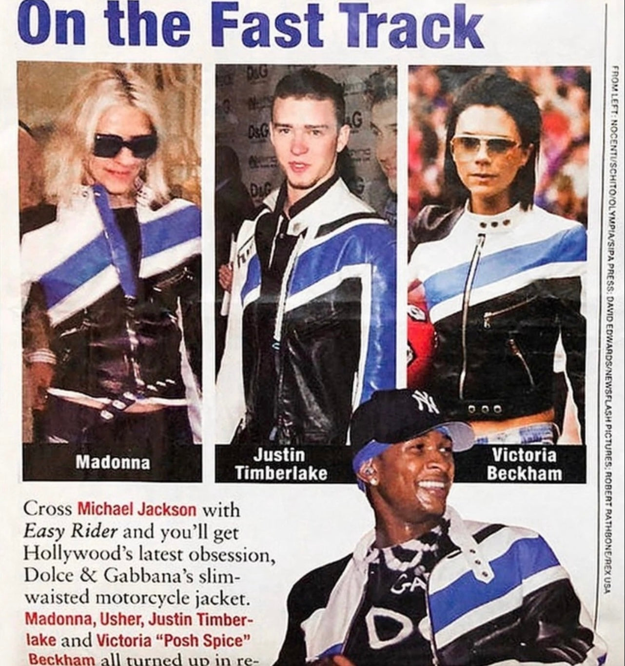 Dolce & Gabbana Leather Blue Motorcycle Biker Jacket SS 2001 - M