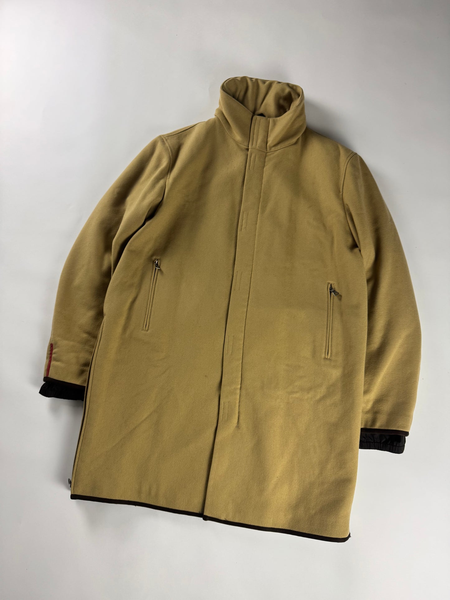 Prada Linea Rossa Camel Wool Coat FW 1999 - L