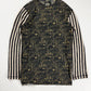 Jean Paul Gaultier Face Graphic Stripe Sleeves Mesh Top SS 2001 - M
