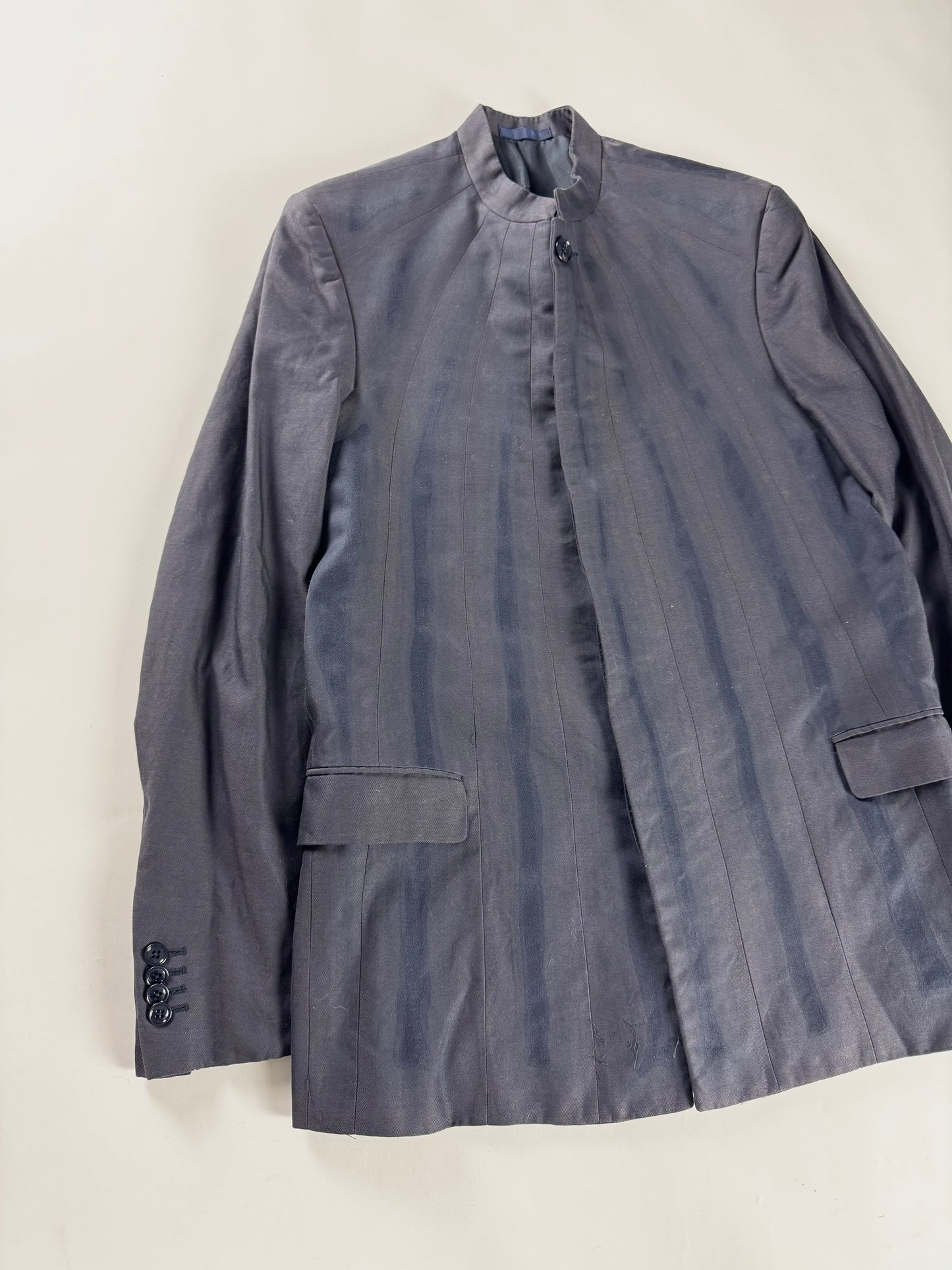 Louis Vuitton Sample Blue Shades Nehru Collar Blazer SS 2008 - M