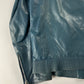 Prada Turquoise Blue Leather Motor Jacket FW 2014 - L/XL