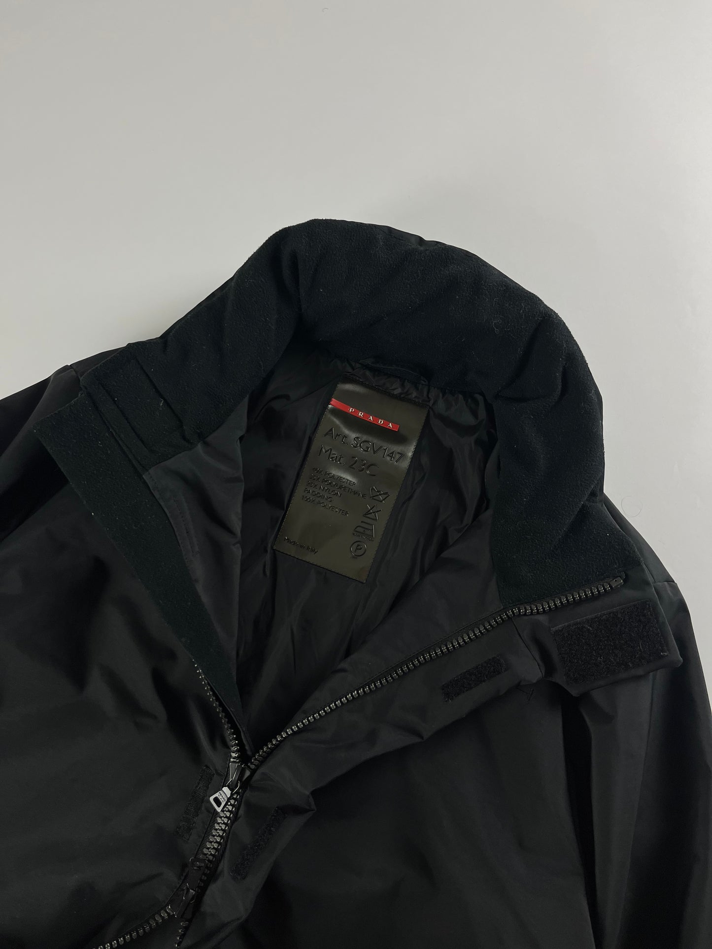 Prada Black Nylon Technical Parka Jacket FW 1999 - L