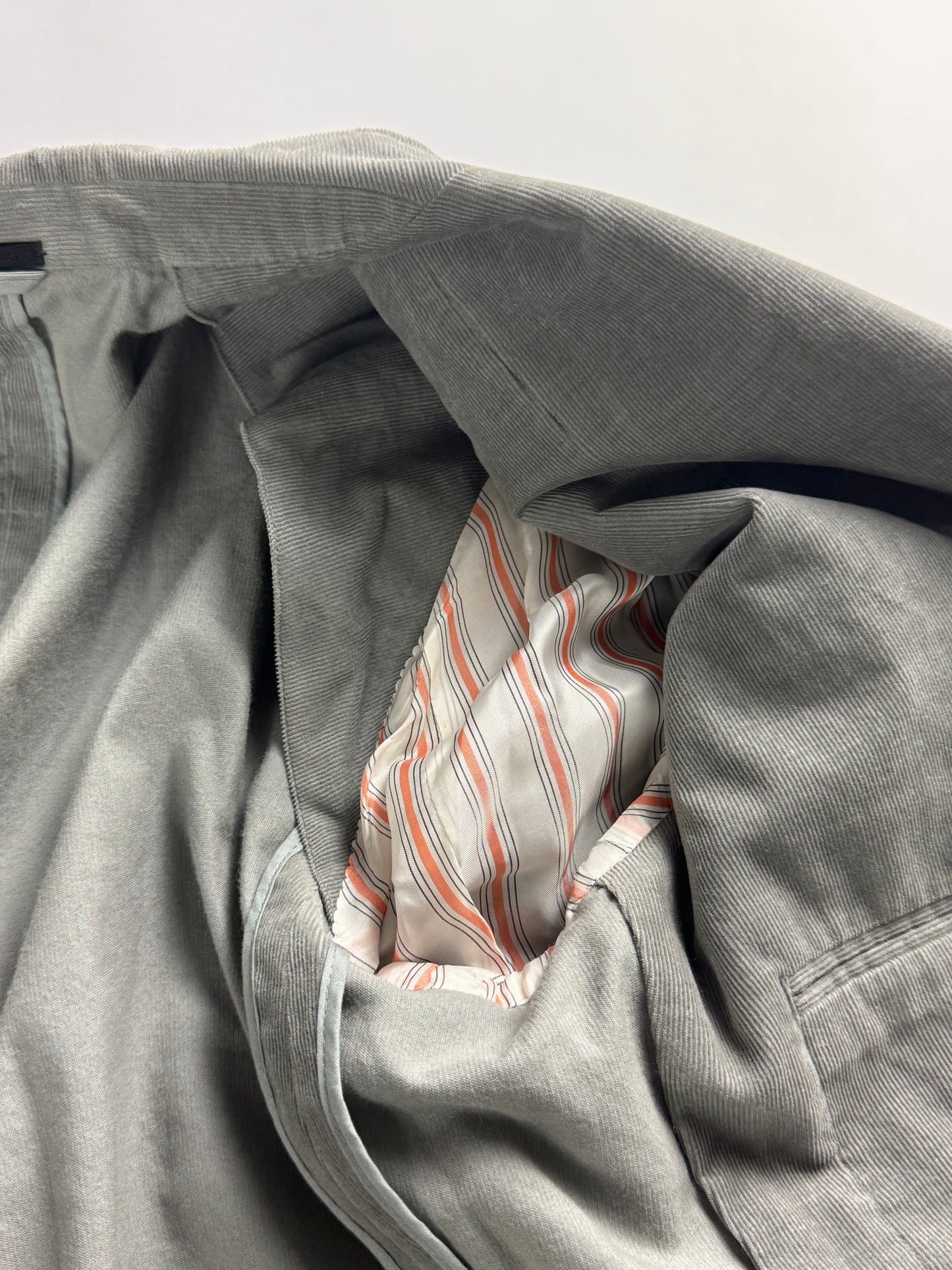 Hermès Sample Grey Tailored Cotton Minimalist Blazer SS 2022 - M