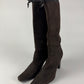 Prada Brown Pointed Toe Grain Leather Boots 1990s - 39,5 IT/40,5 EU