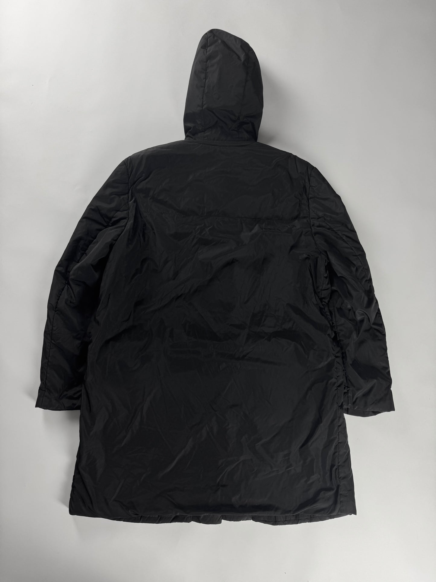 Prada Multi Strapped Belt Black Nylon Long Safari Coat FW 1999 - M