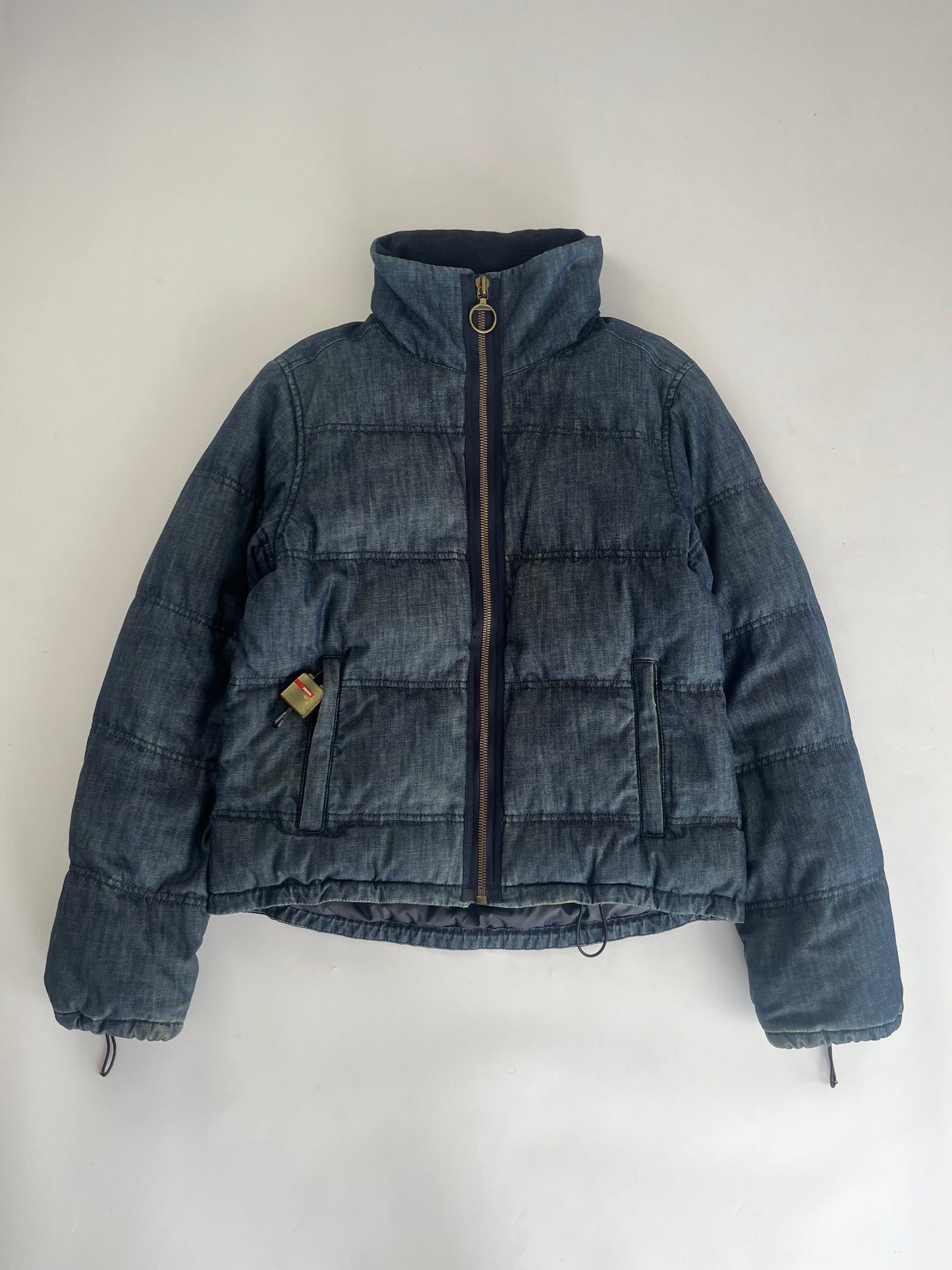 Prada Denim Puffer Jacket 2000s - XS
