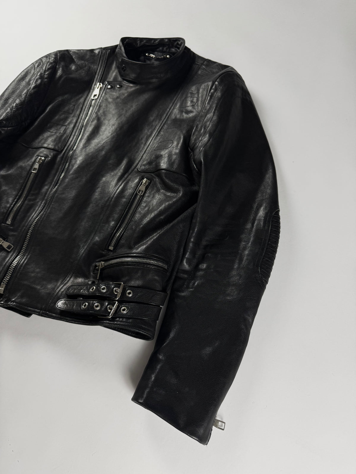 Louis Vuitton Black Heavy Leather Perfecto Biker Jacket SS 2008 - M
