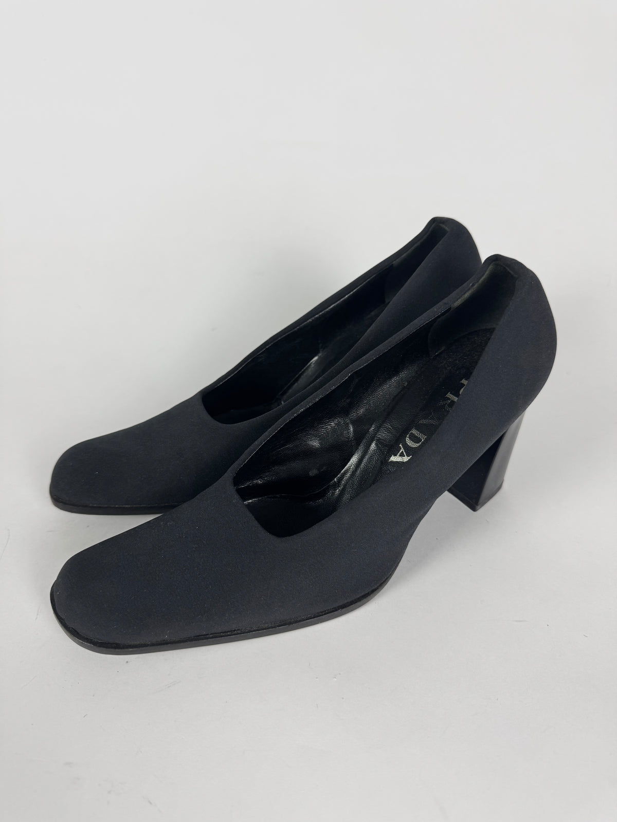 Prada Black Mary Jane Square Toe Pumps FW 1998 - 37,5 IT/38 EU