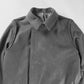 Dior Dark Clean Grey Wool Blend Minimalist Side Closing Coat FW 2011 - L