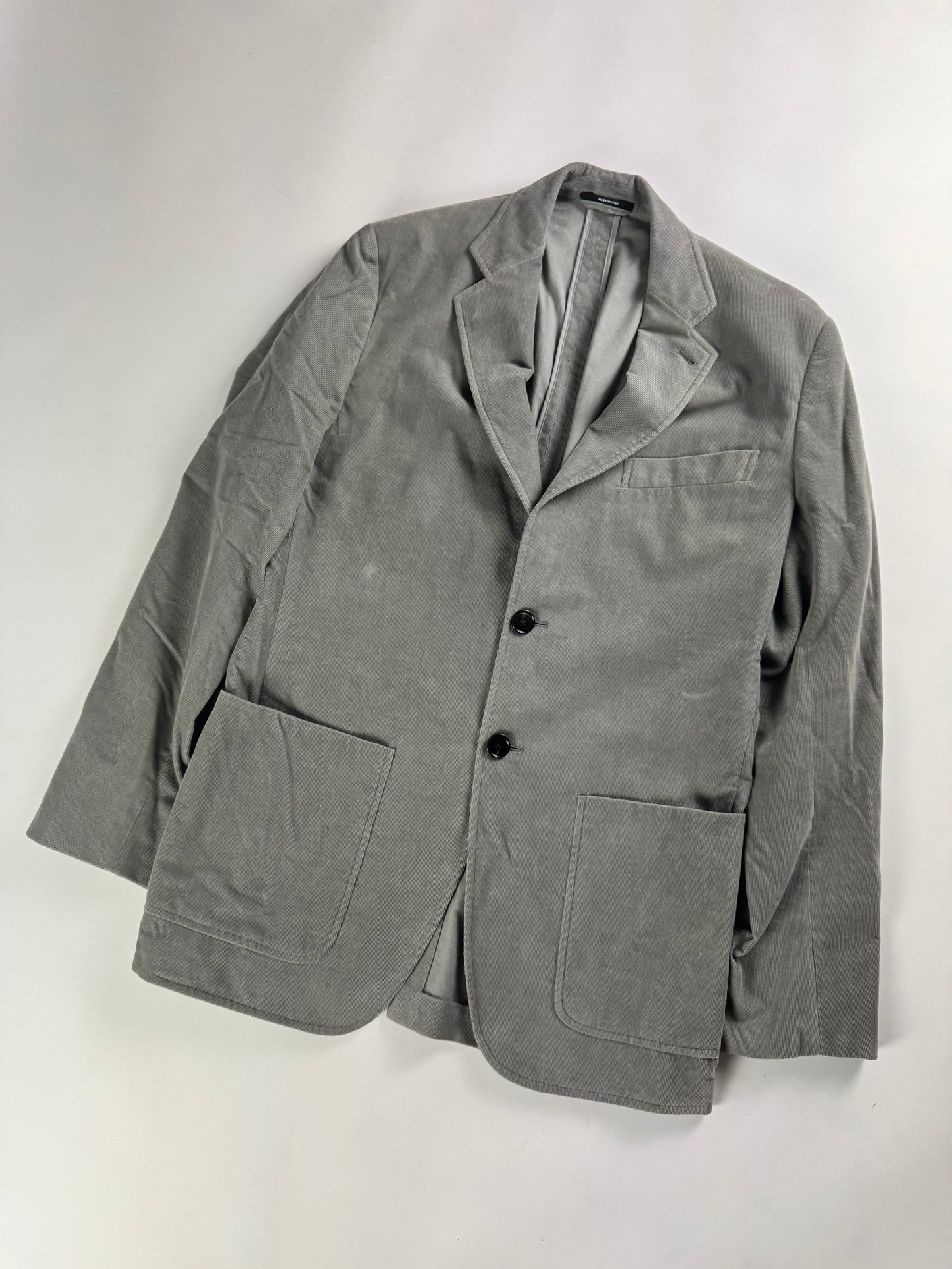 Hermès Sample Grey Tailored Cotton Minimalist Blazer SS 2022 - M