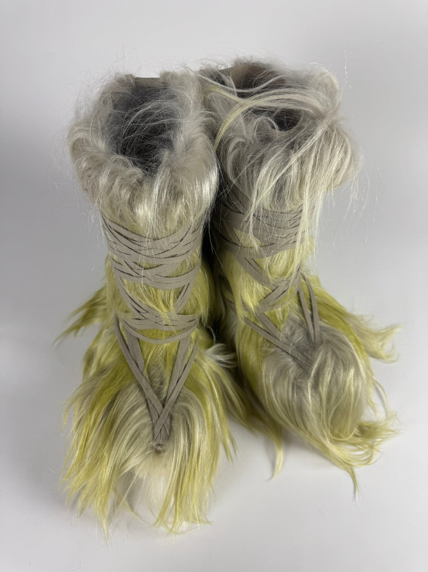 Rick Owens x Moncler Acid Gradient Big Rocks Goat Fur Boots FW 2023 - 43 EU