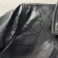 Saint Laurent Sample Leather Paneled Zigzag Stitching Bomber Jacket Pre Fall 2018 - S