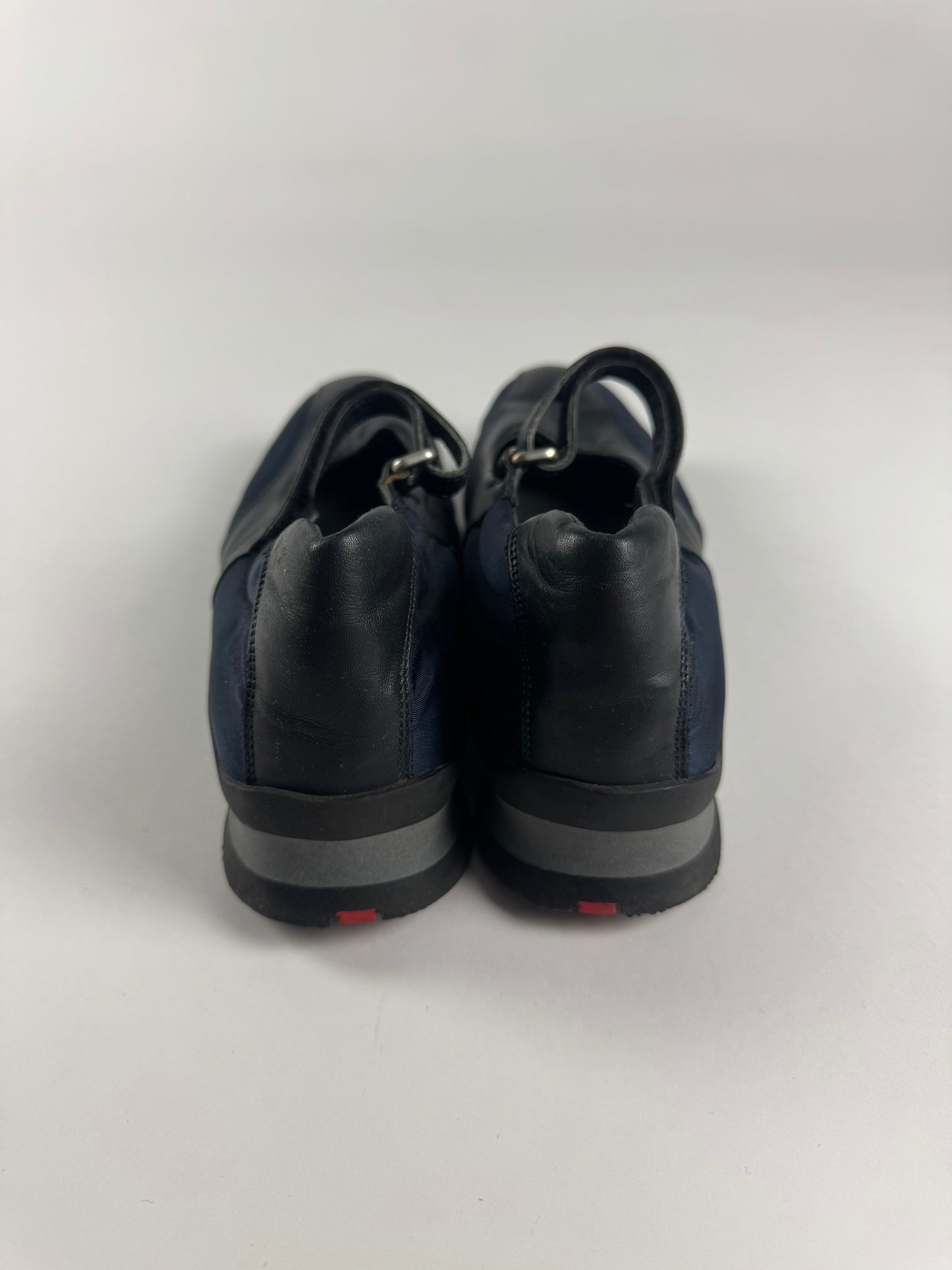 Prada Sport Platfrom Leather Patched Mary Jane Strapped Aero Shoes SS 2001 - 40 IT/41 EU